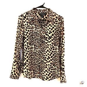 Cynthia Rowley Leopard Print Blouse - M